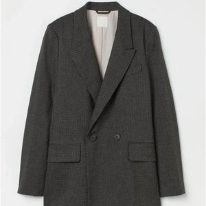 Gray Double Breasted Blazer